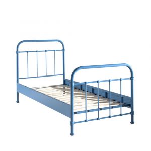 DRAWER Lit enfant en métal 90x200cm - Bleu - Malo