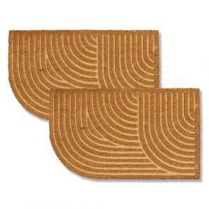Astra Paillasson en fibre de coco Lot de 2 45x75cm arrondi nature/beige