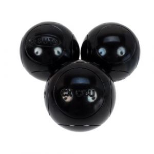 Image de Obut Boules de pétanque Cx.cou noire 74mm 1 strie - 710g Noir