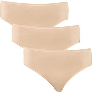 Schiesser Slip Femme - Slip (3er Pack) - Beige (nude 410) - FR : 44 (Taille fabricant : 42)