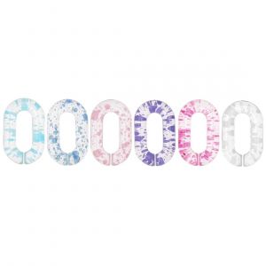 Rico Design Lot de 12 Maillons de Chaîne Eclaboussure Itoshii - 19 x 31 x 5 mm 600379 Mélange Pastel - 600379 Mélange Pastel