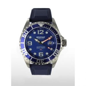 Beuchat Montre Homme - BEUBRB-11 Bracelet Silicone Bleu