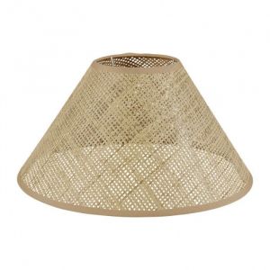 Ostaria Abat-jour - Rond - Rotin naturel - 35cm diamètre - Beige
