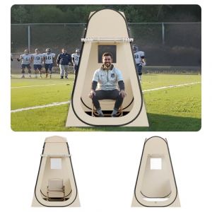 VEVOR Tente de Sport Transparente 120 x 120 cm Tente &agrave; Bulle Pop Up pour 1 Personne, Abri d'Ext&eacute;rieur avec Tapis de Sol, Couverture Sup&eacute;rieure, pour Football, &Eacute;v&eacute;nements Sportifs, P&ecirc;che en Plein Air