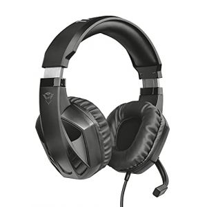 Trust Gaming Casque Gamer GXT 412 Celaz Casque Micro pour Consoles et PC, Filaire, Jack 3.5mm, Câble Tressé, Microphone Repliable, pour PS4, PS5, Xbox Series X, Xbox One, Nintendo Switch - Noir