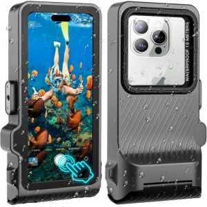 ZLiME Coque Étanche IPX8 pour Plongée, Pochette Smartphone iPhone 16 Pro, Samsung S25.