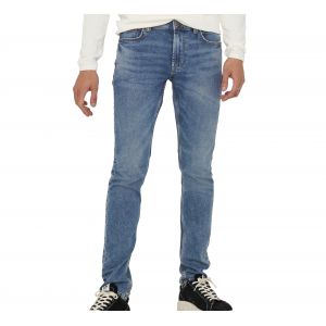 Only & Sons ONSLOOM Life Slim Blue Jog PK 8653 Noos Pantalons, Bleu Denim, 32W x 32L Homme