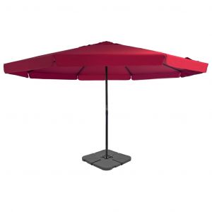 VidaXL Parasol avec base portable Rouge