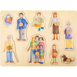 Legler Petit Pied En Bois Puzzle Famille