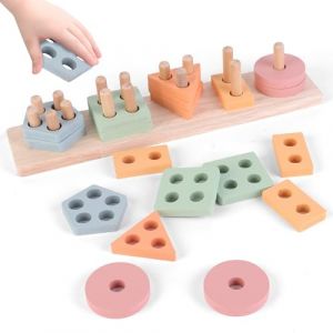 Jouet dactivité en bois - SUPERBE BEBE - Blocs à trier - Éducatif - Multicolore - À partir de 3 ans