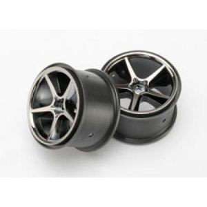 Traxxas Jantes Gemini Chromees Noir (2)