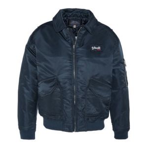 Schott NYC Blouson CWU Fit Loose Femme, Nylon, Marine, L