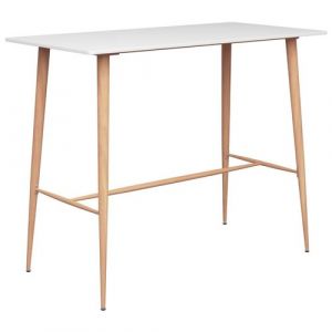 VidaXL Ensemble de bar 5 pcs Blanc et noir