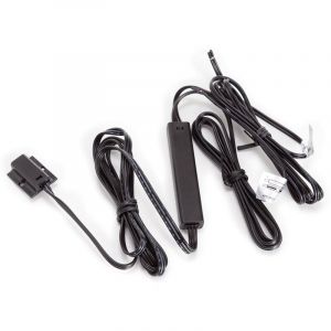 Velleman EtiamPro Interrupteur détecteur de porte, en saillie, idéal pour la commande de bandes LED 12 V/24 V, capteur IR, pour l'intérieur, design compact, pour armoires et commodes, plage de détection 0-4 cm, longueur de câble 100 cm, ABS, noir