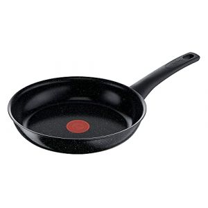 Tefal C41804 Intensity Po&ecirc;le &agrave; frire 24 cm | Rev&ecirc;tement c&eacute;ramique | Indicateur thermique de temp&eacute;rature | Fabriqu&eacute; en France | Nettoyage facile | Compatible induction | &Eacute;cologique | Noir