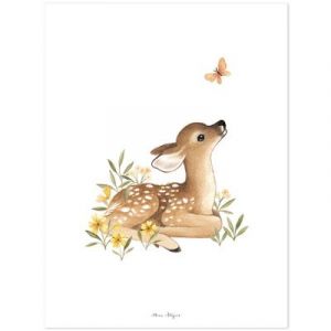 Lilipinso Affiche faon Oh deer (30 x 40 cm)