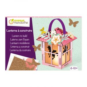 Avenue mandarine Boîte créative pour Lanterne à construire - Licornes - Rose
