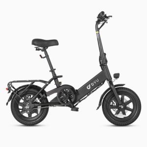 Dyu C3 14 Inch Folding E-Bike 36v 7.5ah 250w 25km/H 34km Noir Poids L&eacute;ger 20kg