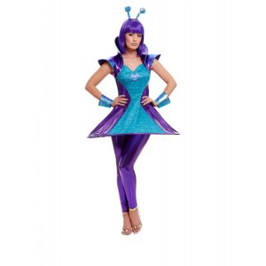 Smiffy's D&eacute;guisement alien bleu et violet femme - Taille: L
