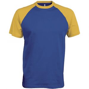 Kariban T-shirt Base Ball L Blue royal / White