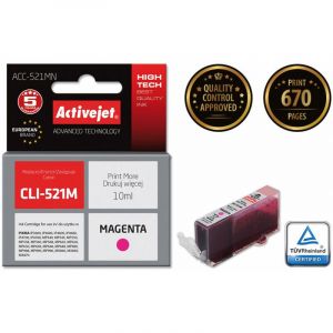 Image de Activejet ACC-521MN - Compatible - Encre à pigments - Magenta - Canon - CLI-521M - 1 pièce(s) (ACC-521MN)