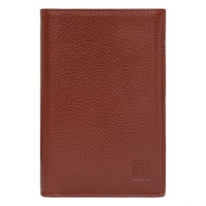 Hexagona Portefeuille européen - 3 volets - Cuir de vachette - Marron - République