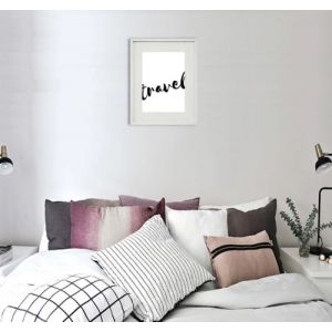 Shot Cadre Photo Travel 30x40cm avec P e Partout Tableau Bois Verre (BLANC)