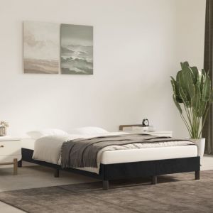 VidaXL Cadre de lit Noir 120x200 cm Velours