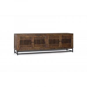 Meuble tv Bois Fer Marron 200x45x65cm - Marron