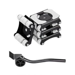 VEVOR Chariot de Déménagement 4PCS Déplace Meubles Lourds Capacité de Charge 340 kg avec roulettes Plateau Roulant Manutention Déménageur en Acier au Carbone pour Meuble Réfrigérateur Canapé Armoire