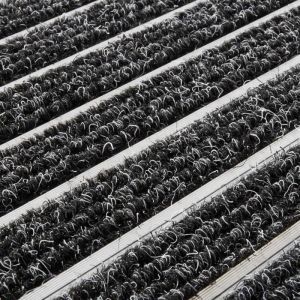 Paillasson en aluminium Optimum Mat Anti-rouilles/r&eacute;sistant aux UV Avec brosses 45 x 75 cm