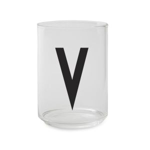 Image de Design Letters Verre Arne Jacobsen / Verre borosilicaté - Lettre V transparent en verre