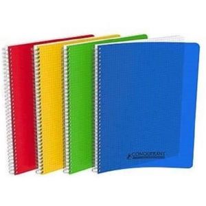 Hamelin Conquérant CAHIER RELIURE INTEGRALE A4 (21×29,7) POLYPRO 100P 90G petits carreaux Q5/5