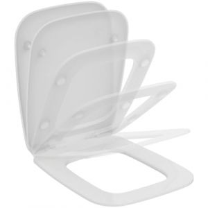 Ideal Standard T661101 Abattant WC original Slim d&eacute;di&eacute; s&eacute;rie 21, fermeture ralentie, blanc