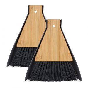 Relaxdays Lot avec Balai pour Table, Set de 2, balayette & Mini Pelle, pour Cuisine & Camping, à accrocher, Gris - Noir