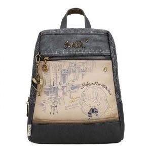 Anekke - Sac à dos femme "Studio" - 26 x 32 x 10 cm - Bleu