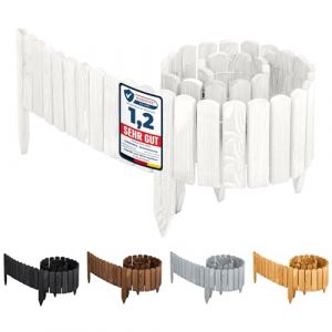 Garronda clôture de Jardin en Bois Bordure Jardin Cloture Jardin Exterieur Barrières de Jardin de Bois Palissade Bordurette de Jardin Longueur: 200