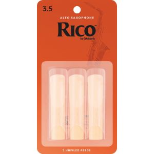 Image de Rico Anches pour saxophone alto, force 3.5, pack de 3