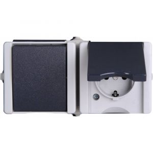 Kopp Interrupteur et prise 139456006 proAQA gris