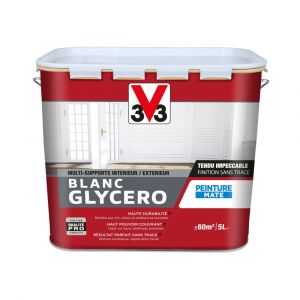 Image de V33 Peinture multisupport Glycéro blanc mat, 5 l