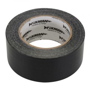 Image de Fixman RUBAN LARGE TOILE ULTRA ROBUSTE ADHESIF HD NOIR 50 mm, 50 mètres