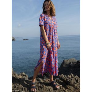 Daxon Robe by - Robe d'été longue voile coton