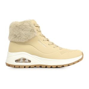 Skechers Femme Uno Rugged Fall Air Basket, Sand Durabuck/Faux Fur, 37 EU