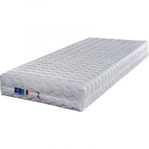 Lot de 2 Matelas 23 cm 90x190 Très Ferme Mémoire de Forme + Poli Lattex Indéformable Spécial Sommiers Articulés Dèhoussable 4 Côtés Lavable 30 ° 90 190 King of Dreams