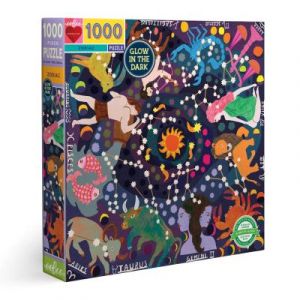 Eeboo Puzzle carré phosphorescent 1000 pièces : Zodiaque