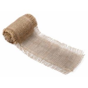 Ruedelafete Large Ruban toile de Jute effilée maille Large 15 cm x 5 m