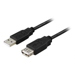Goobay USB 2.0 AA 180 LC - 3m - 3 m - USB A - USB A - M&acirc;le/Femelle - Noir (93600)