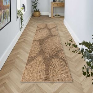Tapis ext&eacute;rieur jute palmier intemp&eacute;ries - Nature - 80 x 250 cm