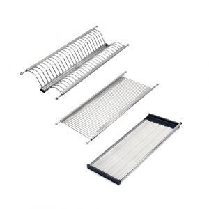 Emuca Égouttoir Suspendu Drynox pour Assiettes et Verres, Largeur intérieur Module 635-685mm, chromée, Acier