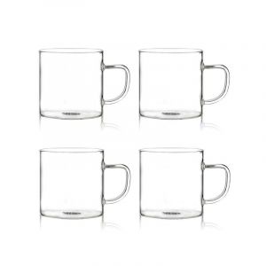 Image de Ogo Living Tasse Helya en verre modele borosilicate - 12 CL - Lot de 4